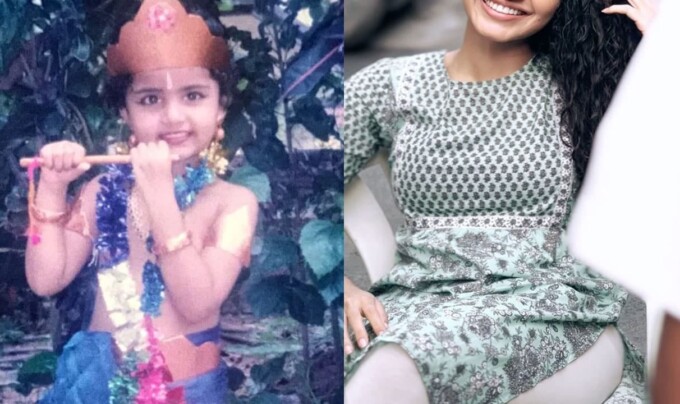 Childhood Pic: చిన్ననాటి ఫొటోలో కృష్ణుడి గెటప్ లో ముద్దుగా ఉన్న ఇప్పటి కుర్రాళ్ల కళల హీరోయిన్ ఎవరో చెప్పగలరా