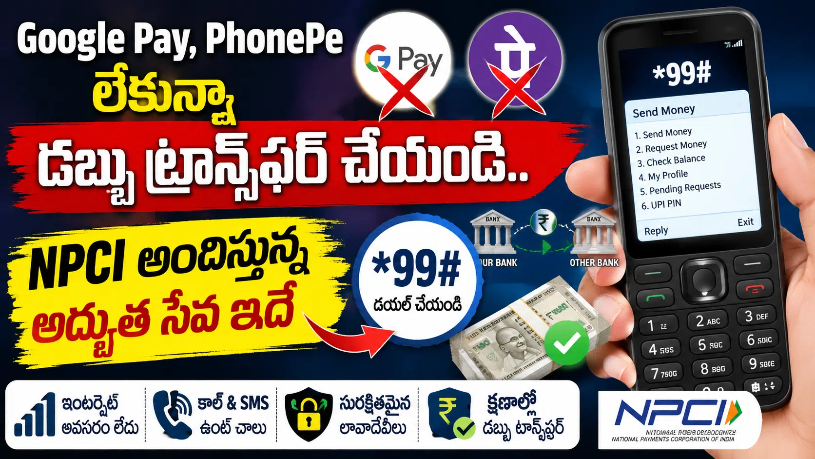 Offline UPI Payments: Google Pay, PhonePe లేకున్నా డబ్బు ట్రాన్స్‌ఫర్ చేయండి.. NPCI అందిస్తున్న అద్భుత సేవ ఇదే